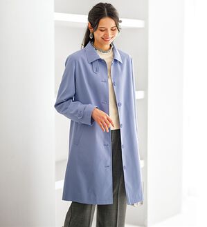 BELLUNA（ベルーナ）の「花粉対策！ライナー付ステンカラーコート（ロングコート）」｜ライトブルー
