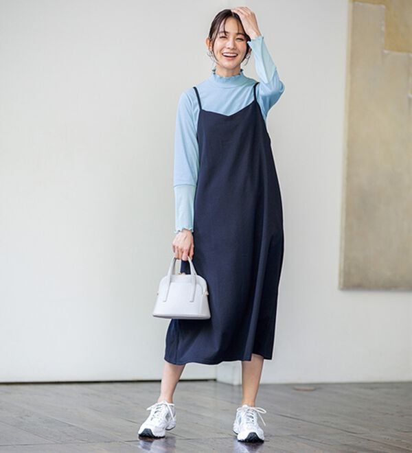 BELLUNA（ベルーナ）の「【2点セット】袖切替プルオーバー付ワンピアンサンブル（その他ワンピース）」｜詳細画像