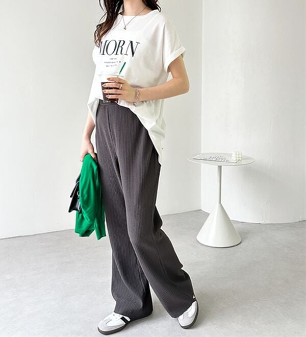 GeeRA（ジーラ）の「セルフカット美脚魅せセミフレアパンツ（フルレングスパンツ）」｜詳細画像