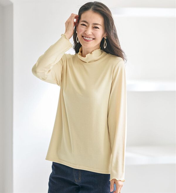 BELLUNA（ベルーナ）の「重ね着を楽しむラメ使い透かし編アンサンブル（アンサンブル）」｜詳細画像