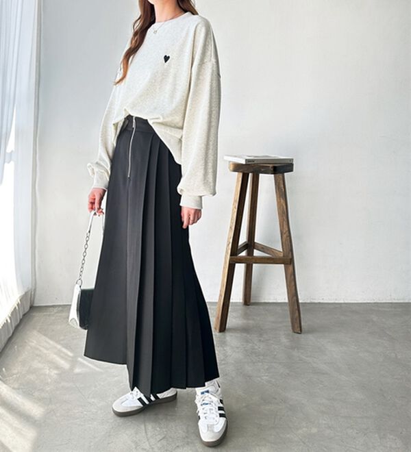 GeeRA（ジーラ）の「フロントファスナープリーツスカート（ロングスカート）」｜詳細画像