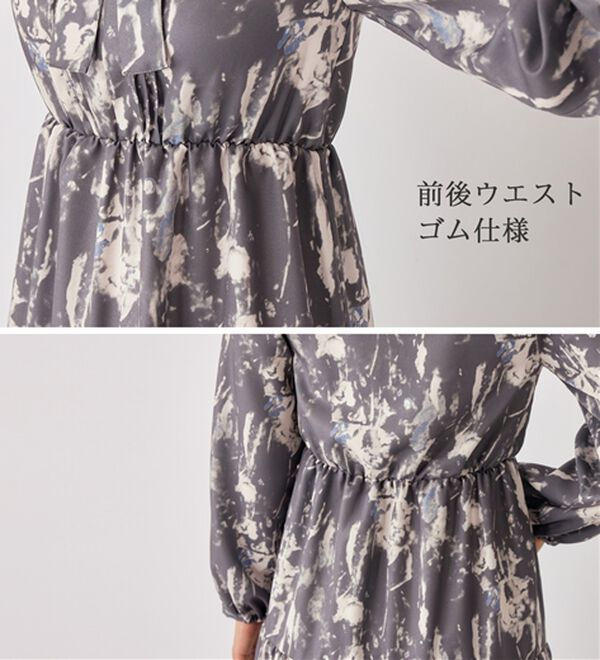 alotta（アロッタ）の「【１枚で決まる】２WAYボウタイ付ワンピース（その他ワンピース）」｜詳細画像