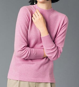 VINNO（ヴィノ）の「贅沢カシミヤハイネックプルオーバー（ニット・セーター）」｜詳細画像