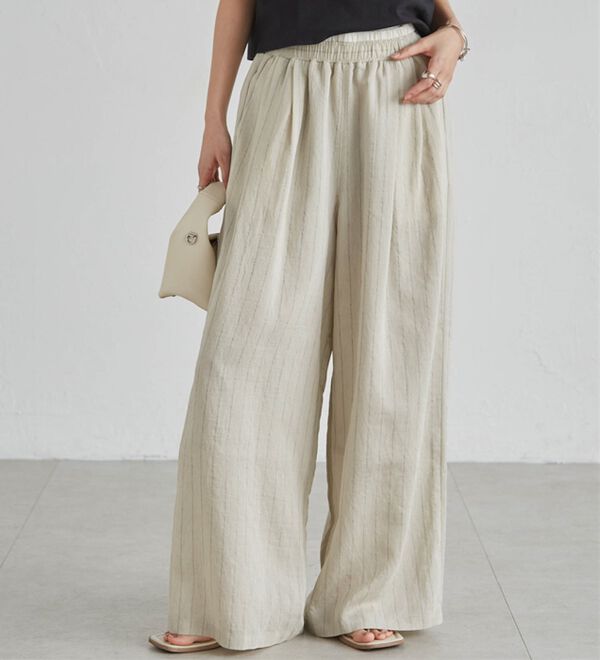 RANAN（ラナン）の「ダブルウエストシアーイージーパンツ（ワイドパンツ・ガウチョ）」｜詳細画像