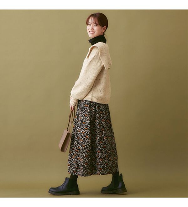 Viola e Viola（ヴィオラ エ ヴィオラ）の「もっちりネップ柄ニットの衿付きトップス（ニット・セーター）」｜詳細画像