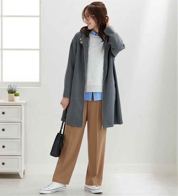 BELLUNA（ベルーナ）の「衿デザインロング丈パーカー（パーカー）」｜詳細画像