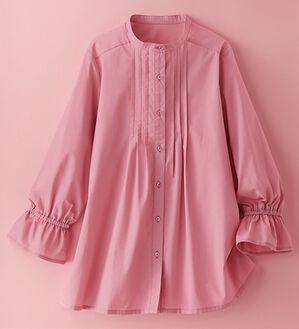 BELLUNA（ベルーナ）の「綿混素材春色ブラウス（ブラウス）」｜ピンク