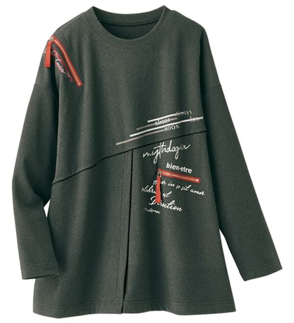 BELLUNA（ベルーナ）の「起毛カットソーデザインプルオーバー（カットソー）」｜詳細画像