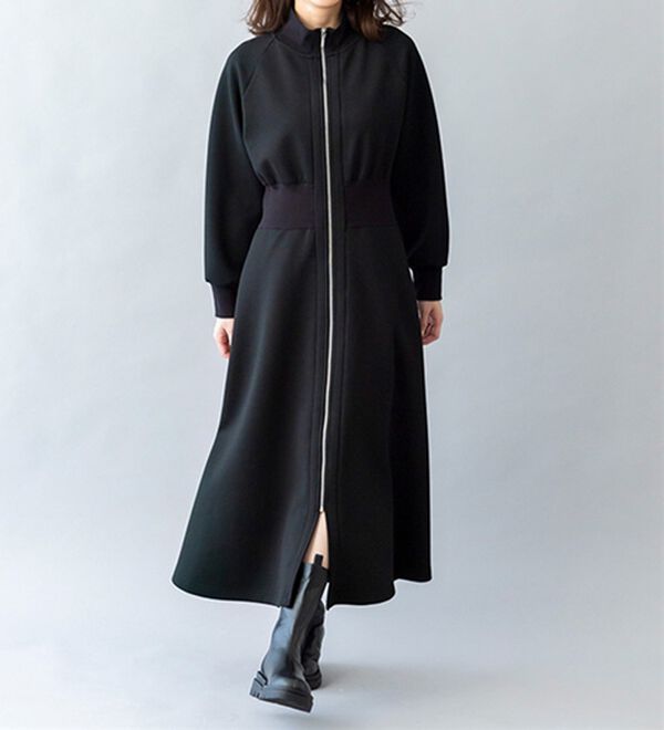 BELLUNA（ベルーナ）の「【ＳＭＡＲＴ　ＥＣＯ　ＪＥＲＳＥＹ】リブ切替ワンピース（ロングワンピース）」｜詳細画像