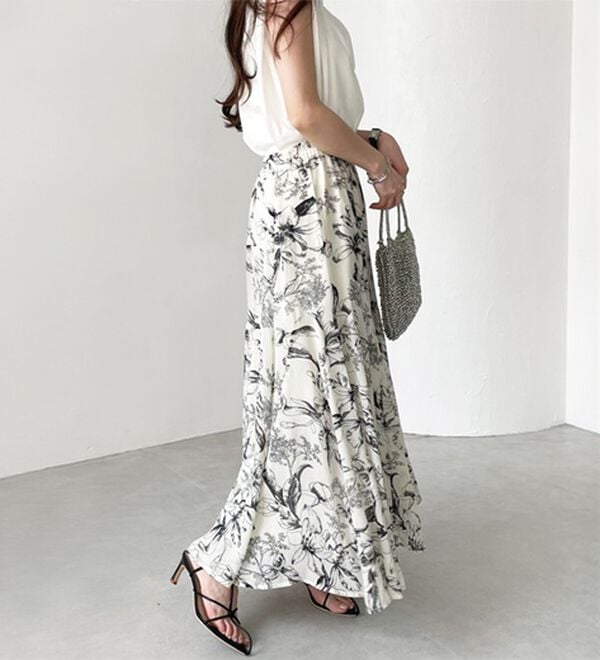 GeeRA（ジーラ）の「切替フレアーロングスカート（ロングスカート）」｜詳細画像