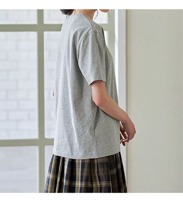 BELLUNA（ベルーナ）の「【ポケット付】綿１００％抗菌防臭汗ジミ対策プルオーバー（Tシャツ）」｜詳細画像