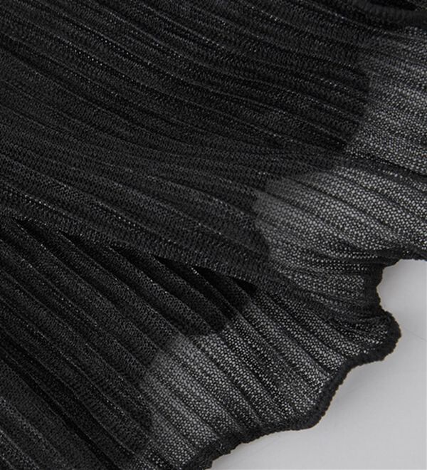 RANAN（ラナン）の「前後2wayラメプリーツハイネックプルオーバー（カットソー）」｜詳細画像