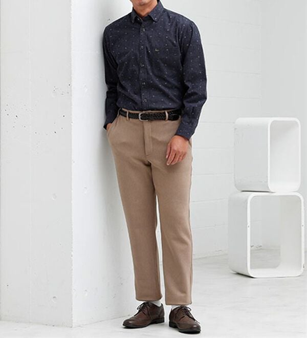 「コムルヴァン・オム　お父さんの裏シャギー７得パンツ（メンズフルレングスパンツ）」｜詳細画像
