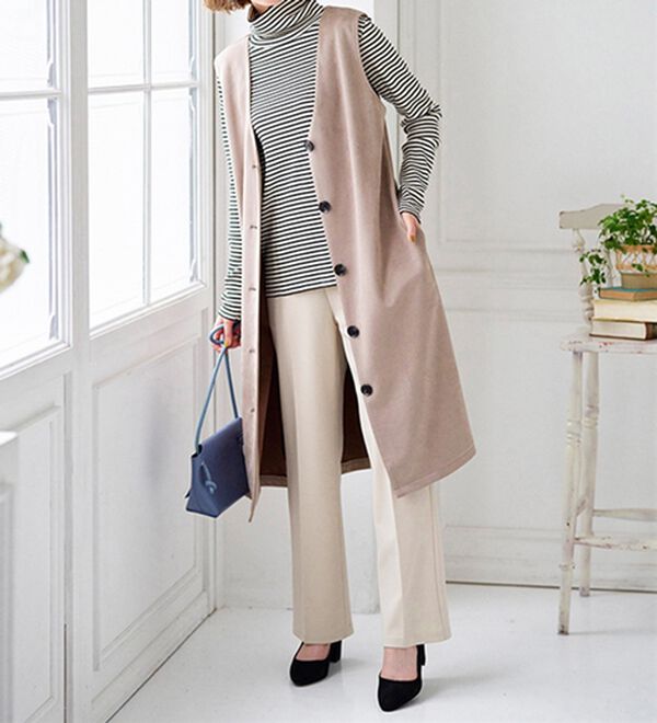 BELLUNA（ベルーナ）の「スエード調素材３ｗａｙジャンパードレス（ジャンパースカート）」｜詳細画像