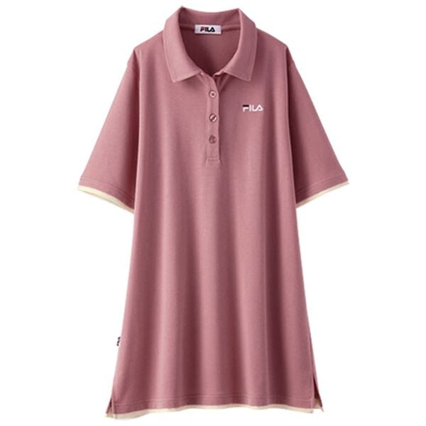BELLUNA（ベルーナ）の「＜ＦＩＬＡ＞配色使いポロチュニック（チュニック）」｜ピンク