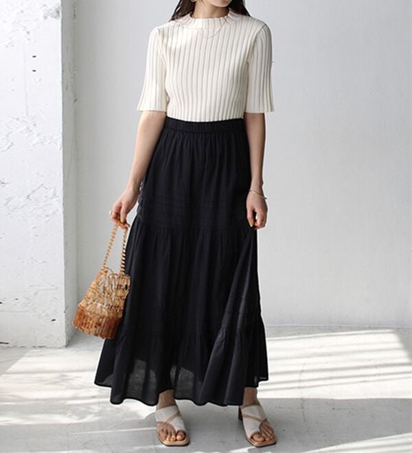 GeeRA（ジーラ）の「配色リブハイネックニット（ニット・セーター）」｜詳細画像