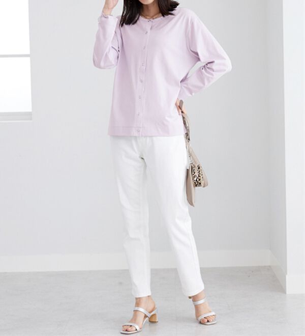 BELLUNA（ベルーナ）の「【接触冷感】ヒンヤリＵＶ対策クルーネックカーディガン（その他カーディガン）」｜詳細画像