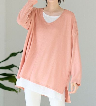 RANAN（ラナン）の「レイヤード風ニットソーチュニック（チュニック）」