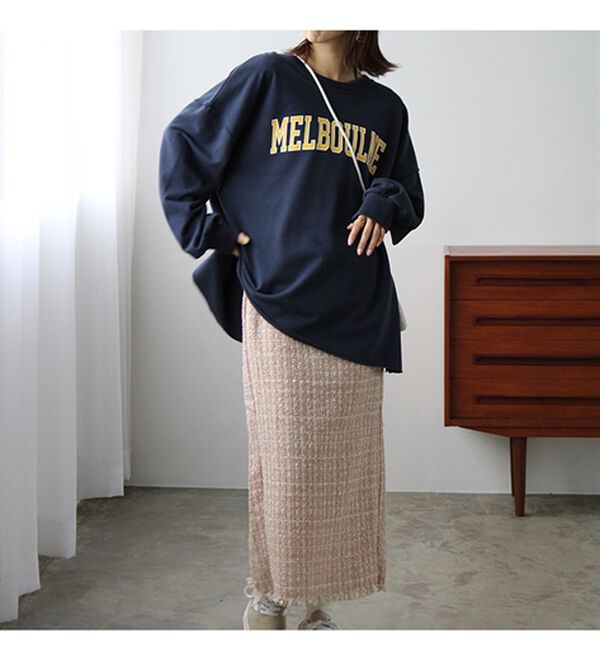 GeeRA（ジーラ）の「ファンシーツイードタイトスカート（ロングスカート）」｜詳細画像