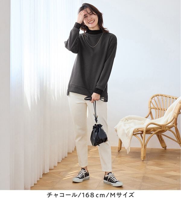 Viola e Viola（ヴィオラ エ ヴィオラ）の「あったかニットソーリブトップス（チュニック）」｜詳細画像