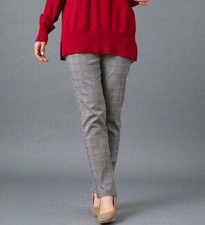 BELLUNA（ベルーナ）の「ウルトラ美脚！ストレッチパンツ（フルレングスパンツ）」｜モノトーンチェック