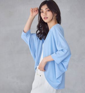 RANAN（ラナン）の「カットソードルマンカーディガン（ニットカーディガン）」｜サックス