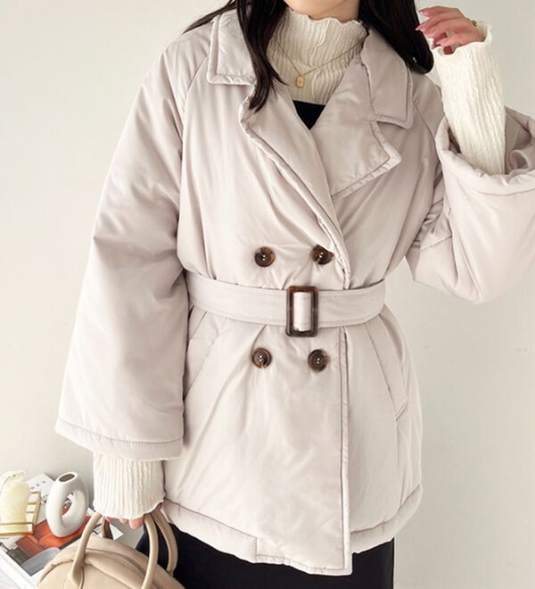 GeeRA（ジーラ）の「トレンチデザインフェイクダウンジャケット（ダウンコート・ジャケット・ベスト）」｜詳細画像