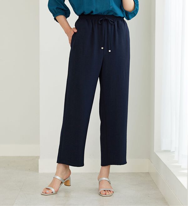 BELLUNA（ベルーナ）の「お手入れ楽々！ビンテージ素材ワイドパンツ（ワイドパンツ・ガウチョ）」｜詳細画像