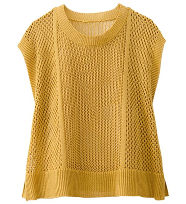 BELLUNA（ベルーナ）の「透かし編ニットベストアンサンブル（アンサンブル）」｜詳細画像