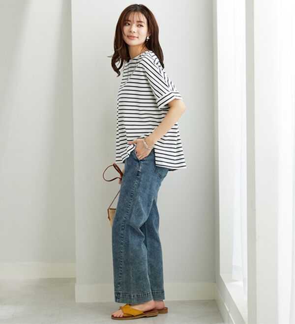 BELLUNA（ベルーナ）の「ヒンヤリ実感！大人顔サマ見えゆったりＴシャツ（Tシャツ）」｜詳細画像