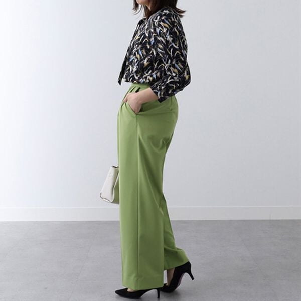 BELLUNA（ベルーナ）の「ボタンデザインセンタープレスワイドパンツ（ワイドパンツ・ガウチョ）」｜詳細画像