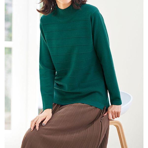 BELLUNA（ベルーナ）の「抗菌防臭あったかニットプルオーバー（ニット・セーター）」｜詳細画像