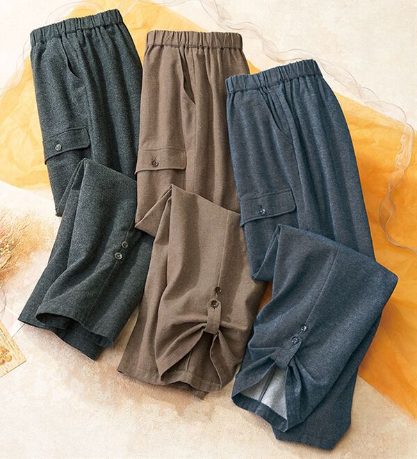 ルフラン（ルフラン）の「＜ｆｕ－ｕ＞綿１００％　両面起毛裾デザインパンツ（その他パンツ）」｜詳細画像