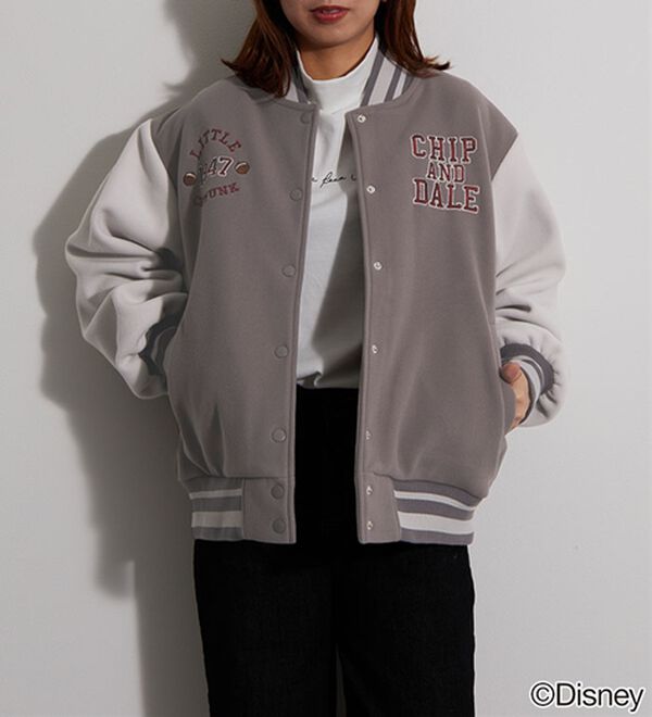 BELLUNA（ベルーナ）の「＜Ｄｉｓｎｅｙ＞【チップ＆デール】フリースボンディングスタジャン（ハーフコート）」｜詳細画像
