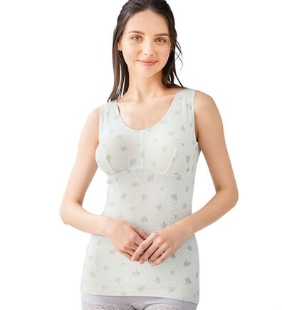 「【４色組】綿１００％ゆったりプリントブラキャミ（肌着・インナーウェア）」