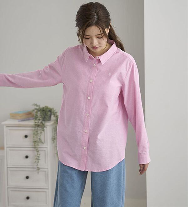 BELLUNA（ベルーナ）の「【ＰＯＬＯ　ＢＣＳ】オックス素材刺しゅうシャツ（シャツ）」｜詳細画像