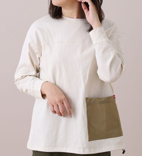 BELLUNA（ベルーナ）の「＜ｓｏｒａｆｕｋｕ＞ビッグポケット使いプルオーバー（カットソー）」｜詳細画像