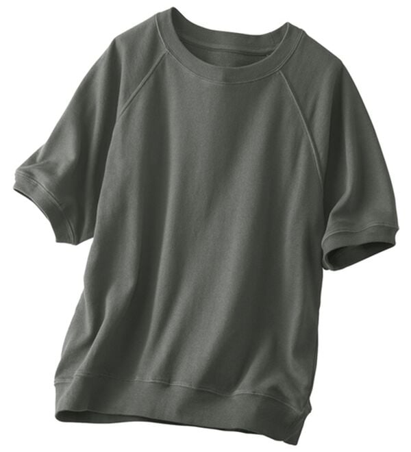 BELLUNA（ベルーナ）の「≪ＨｕｇＲｅａｍコットン≫裏毛半袖プルオーバー（カットソー）」｜詳細画像