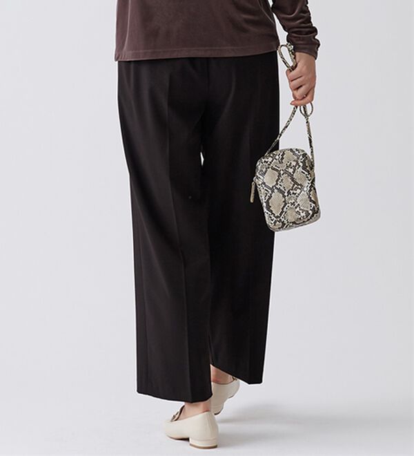 BELLUNA（ベルーナ）の「サマ見え（Ｓ）美脚タック使いワイドパンツ（ワイドパンツ・ガウチョ）」｜詳細画像