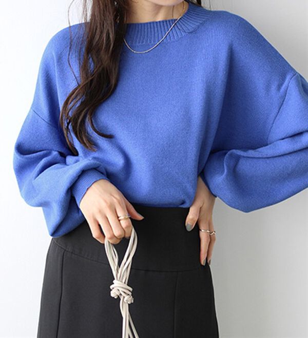 GeeRA（ジーラ）の「ボタン付モチモチニットトップス（ニット・セーター）」｜詳細画像