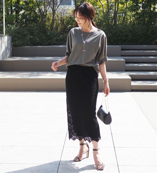 BELLUNA（ベルーナ）の「【接触冷感】涼感素材袖パールデザインプルオーバー（カットソー）」｜詳細画像