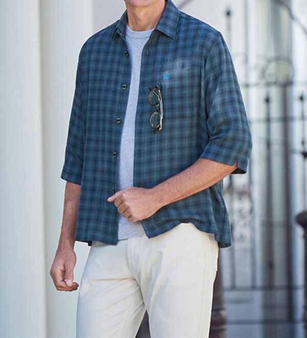 「＜キンロック＞大人の涼感楊柳シャツジャケット（メンズジャケット）」｜詳細画像