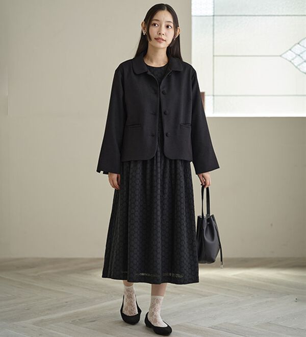 BELLUNA（ベルーナ）の「サークルレースタック使いゆったりワンピース（その他ワンピース）」｜詳細画像