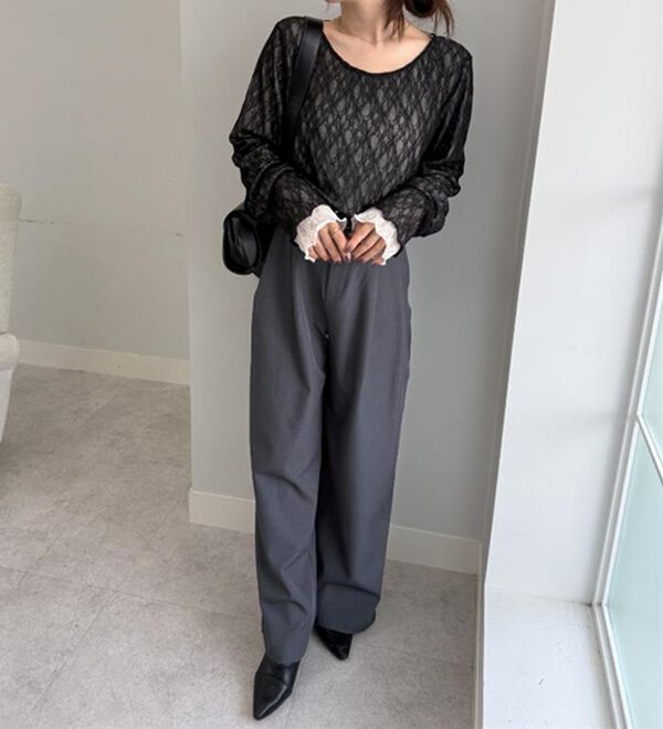 RANAN（ラナン）の「リバーシブルシアーレースＴ（カットソー）」｜詳細画像