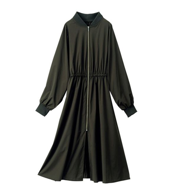 VINNO（ヴィノ）の「シャカ伸び！はっ水ロングブルゾンコート（ロングコート）」｜詳細画像