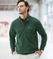 「＜コムルヴァン・オム＞大人の技ありダブル衿プルオーバー（メンズトレーナー）」