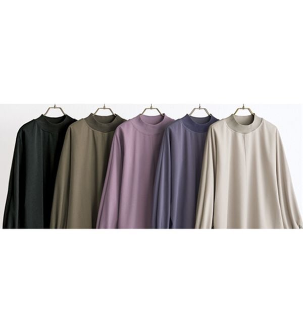 BELLUNA（ベルーナ）の「Ｔシャツ感覚なのにきちんとブラウス見え！カットジョーゼットプルオーバー（ブラウス）」｜詳細画像