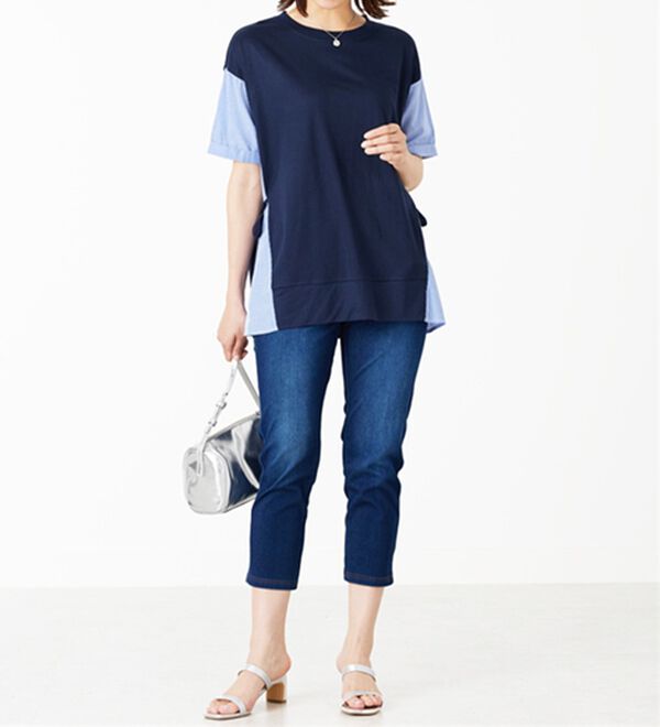 BELLUNA（ベルーナ）の「サイドリボン切替デザインプルオーバー（カットソー）」｜詳細画像