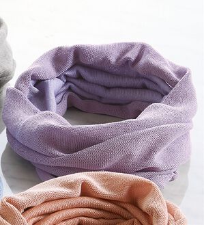 BELLUNA（ベルーナ）の「接触冷感シルク混スヌード（ストール・スカーフ・マフラー）」｜パープル