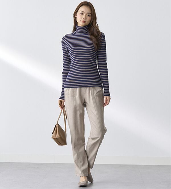 BELLUNA（ベルーナ）の「綿１００％やわらかゆるパンツ（フルレングスパンツ）」｜詳細画像